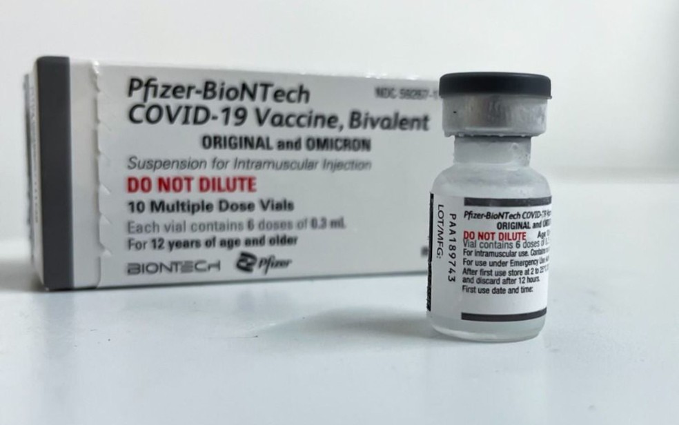 Vacina bivalente da Pfizer contra a Covid-19 em Pernambuco — Foto: Lucas Rezende/Divulgação