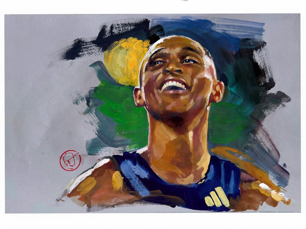 Alisson dos Santos, o Piu, também foi inspiração para um dos desenhos — Foto: Fernando Travis