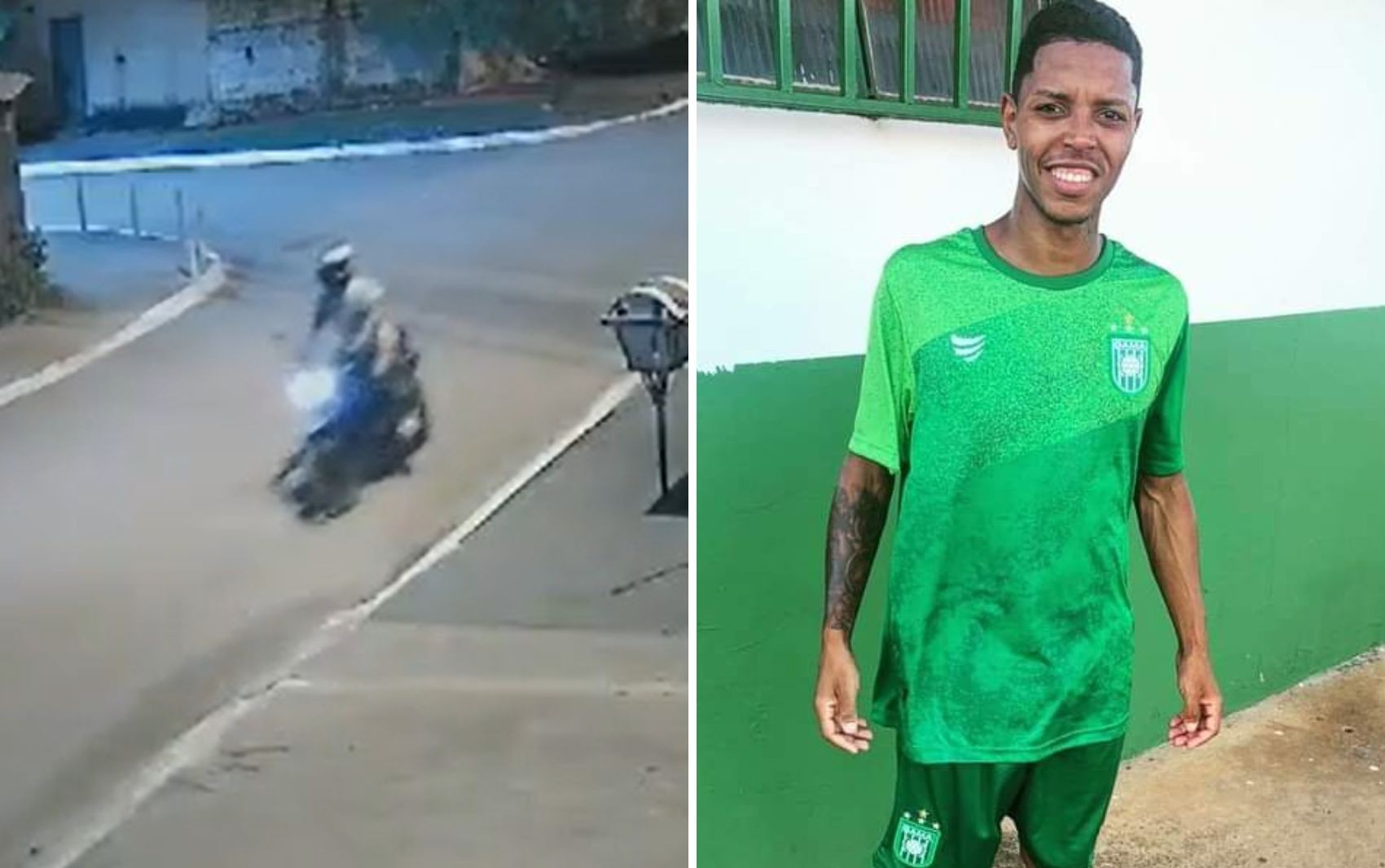 Vídeo mostra jogador de futebol pilotando moto no dia em que desapareceu