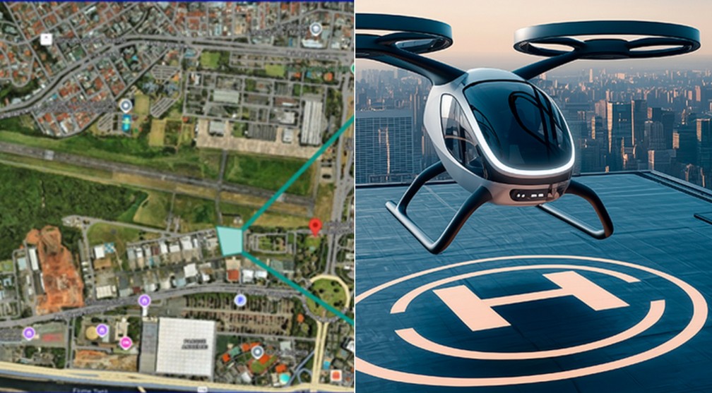 Vertiporto será criado em SP — Foto: Reprodução