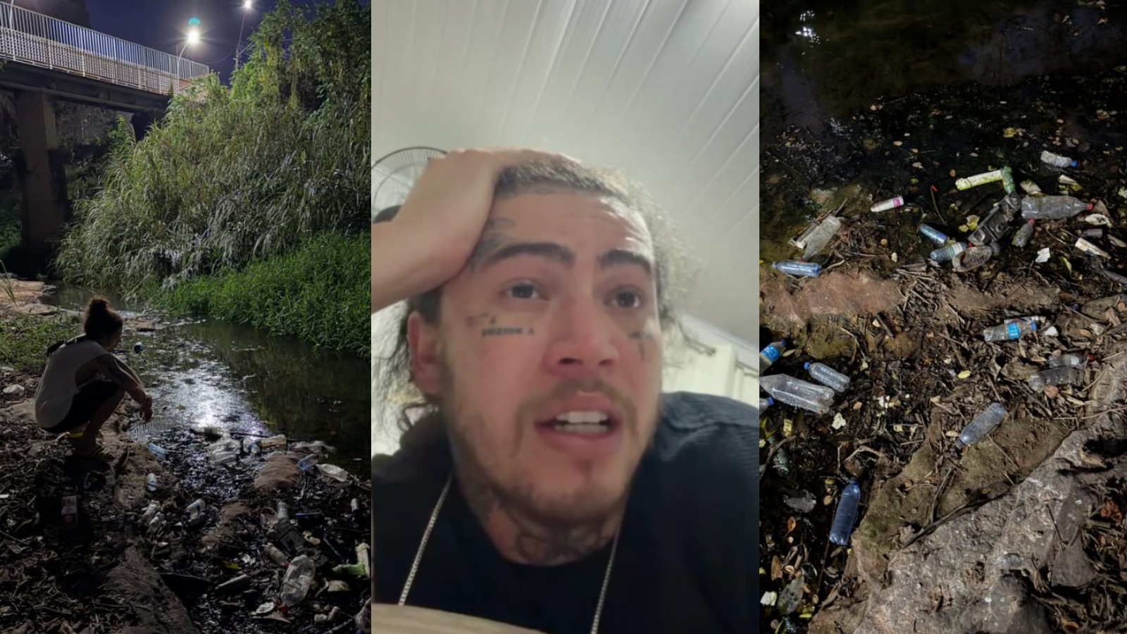 Whindersson Nunes faz desabafo sobre limpeza de riacho no PI: 'por isso que não tô fazendo no Tietê'