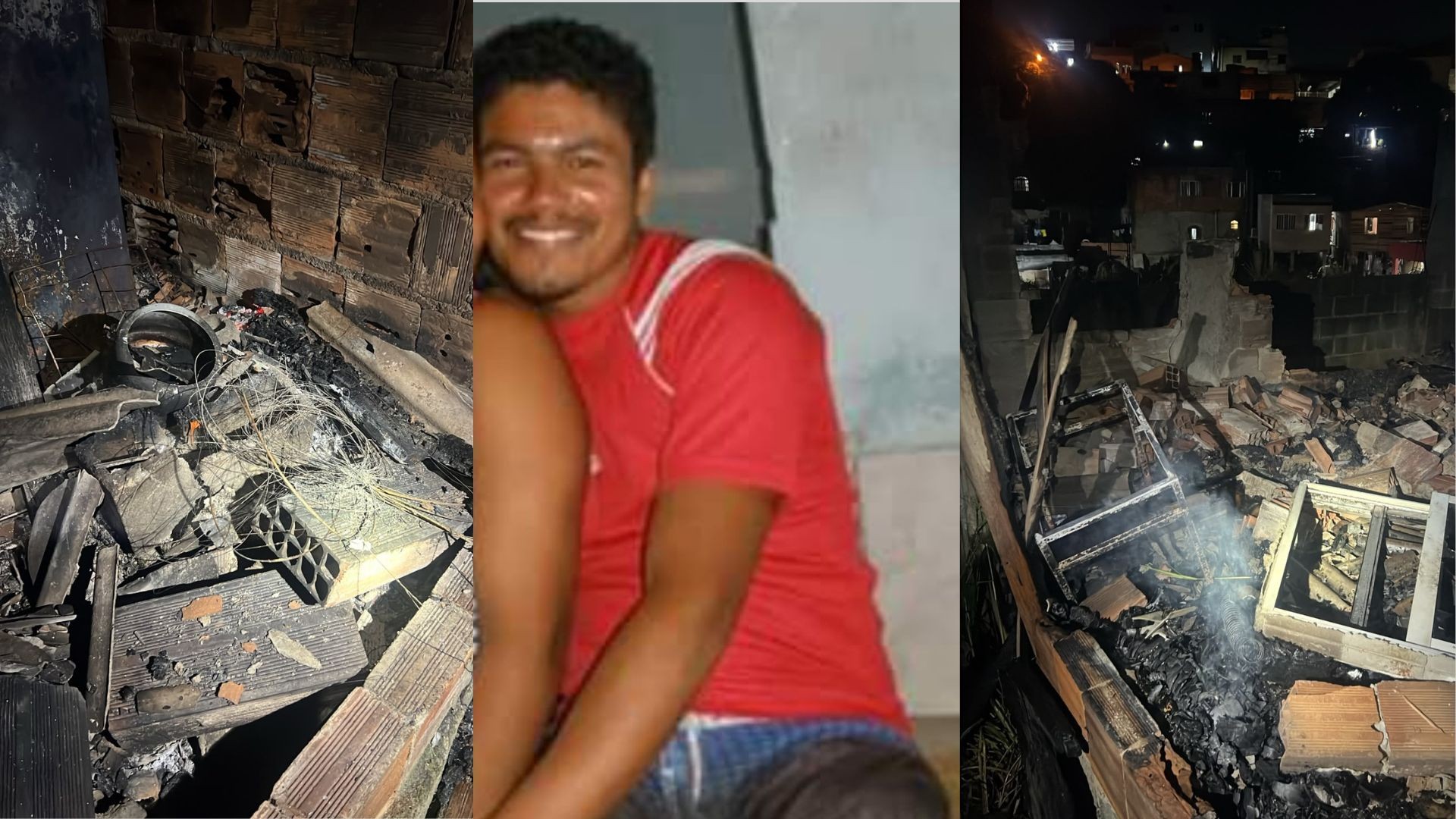Homem morre carbonizado após casa pegar fogo em Cariacica; incêndio pode ter começado em fogão a lenha