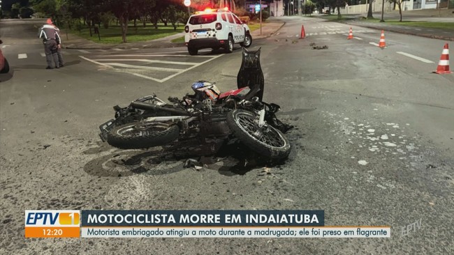 Motociclista morre após ser atingido por carro em Indaiatuba; autor é preso por embriaguez