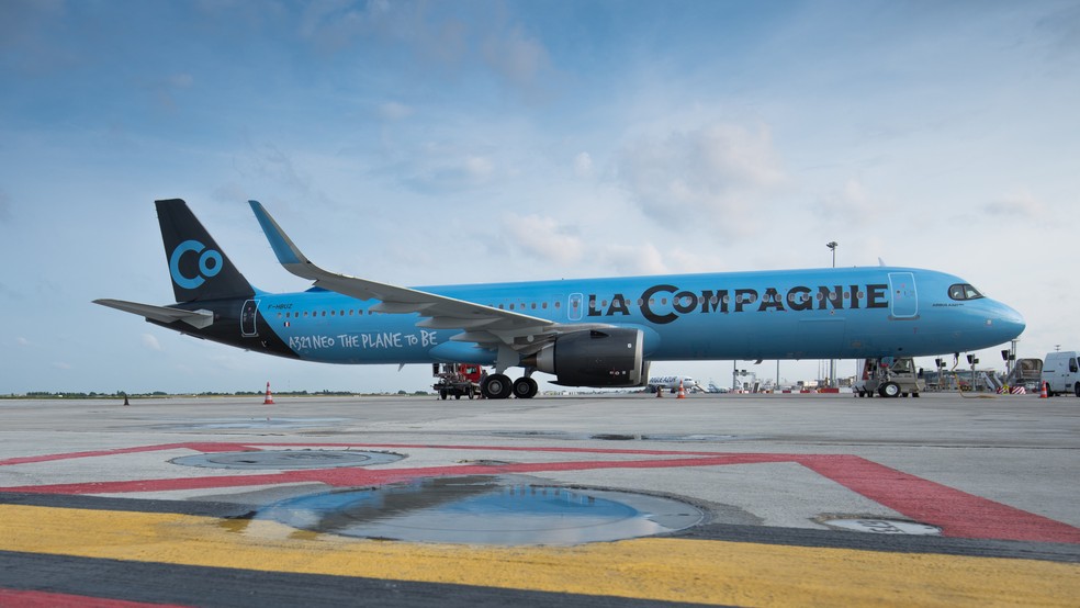 Aeronave A321neo usada pela La Compagnie — Foto: Divulgação/La Compagnie