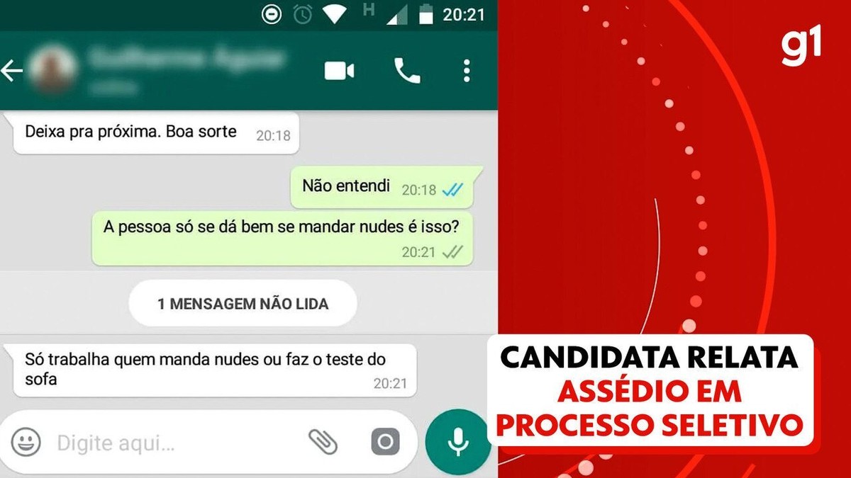 Candidata a vaga em shopping conta como foi assediada por recrutador em  mensagem