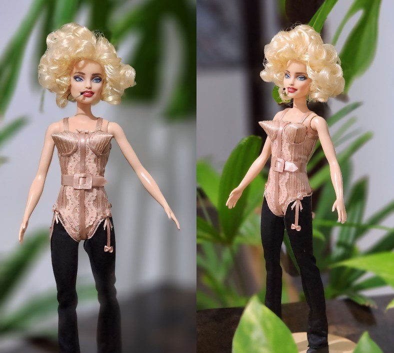 Sutiã de cone e cabelos ondulados: Artista de SC cria boneca inspirada em look icônico de Madonna; VÍDEO
