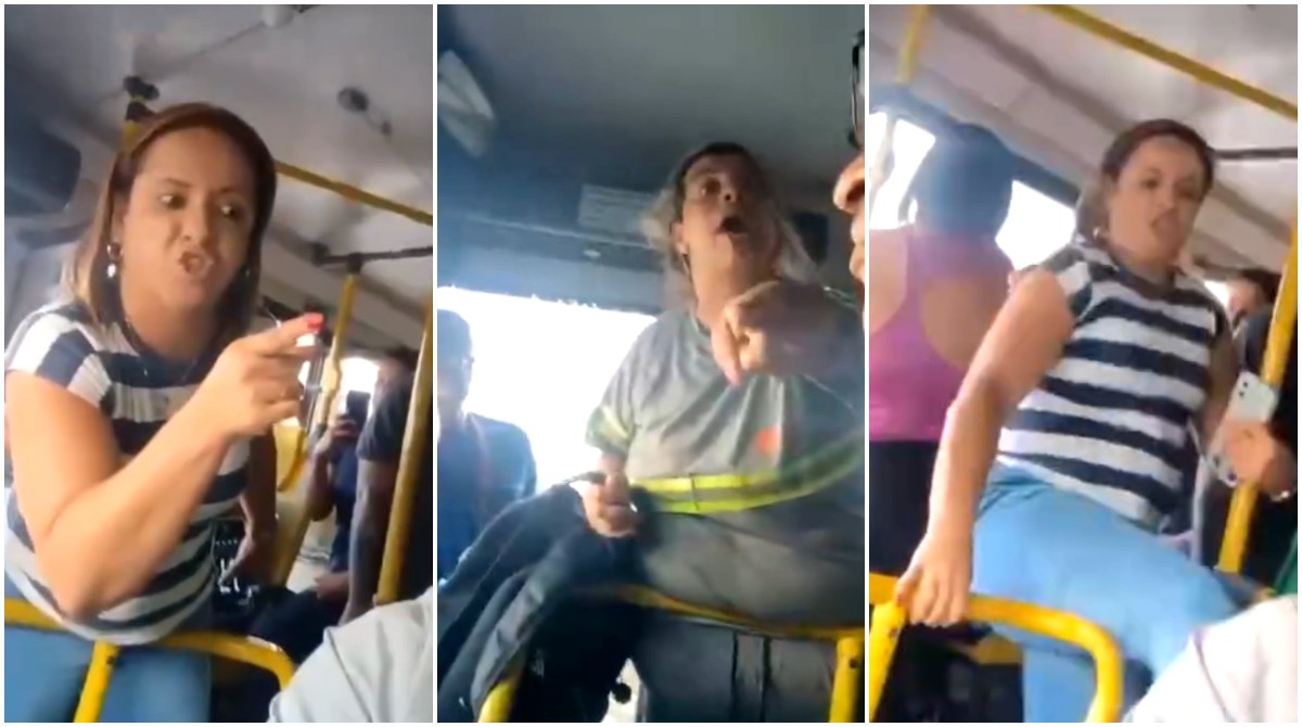 VÍDEO: motorista de ônibus é agredido com chutes e tapas por duas passageiras após se recusar a enfrentar alagamento