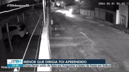 Menor é apreendido após sair de festa e bater em ônibus coletivo em Araguaína