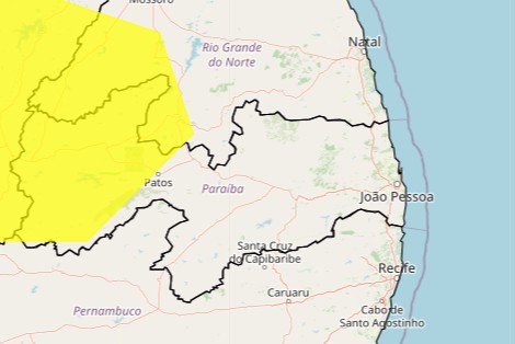 Inmet emite alerta de baixa umidade para 75 cidades do Sertão da Paraíba