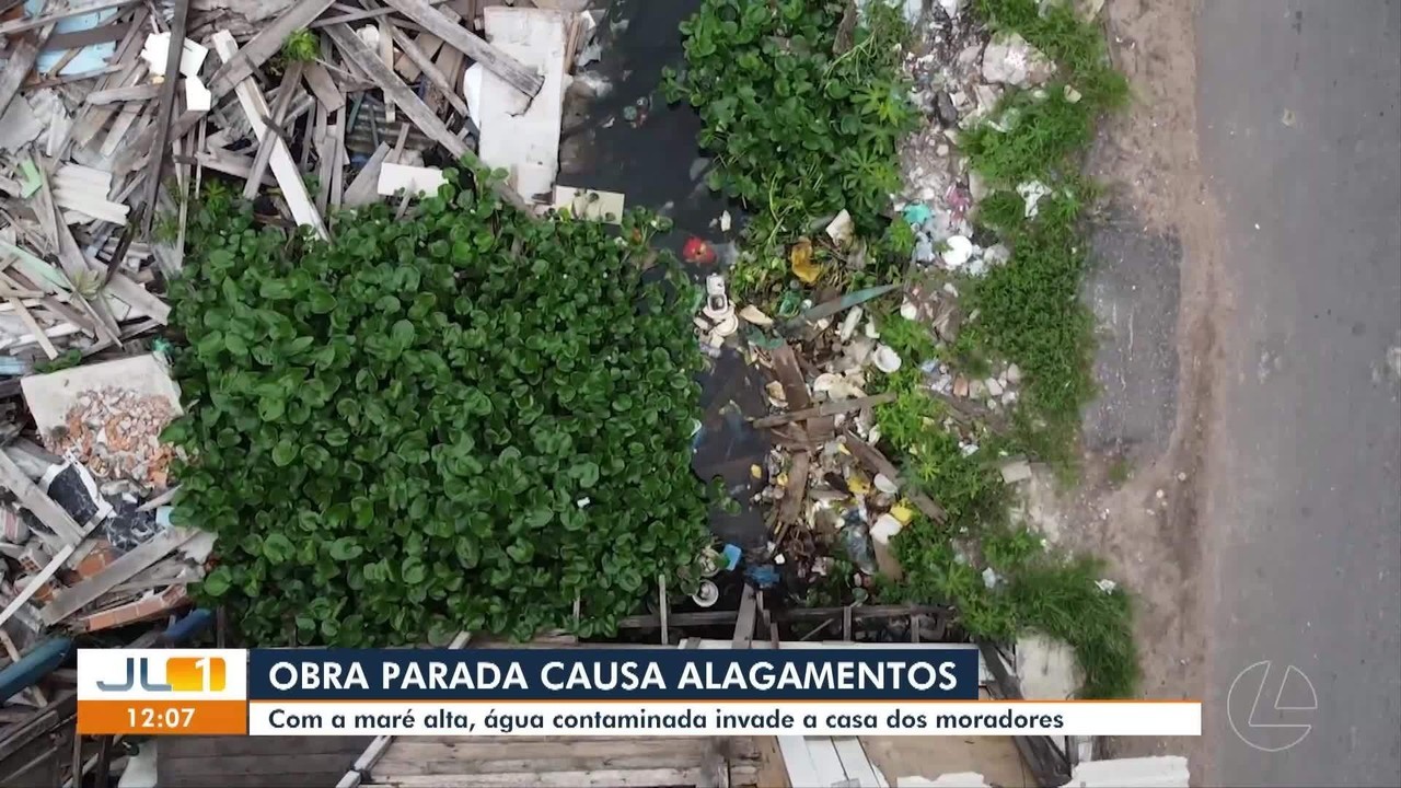 Obra paralisada provoca alagamentos e retorno de esgoto na Avenida Bernardo Sayão, em Belém
