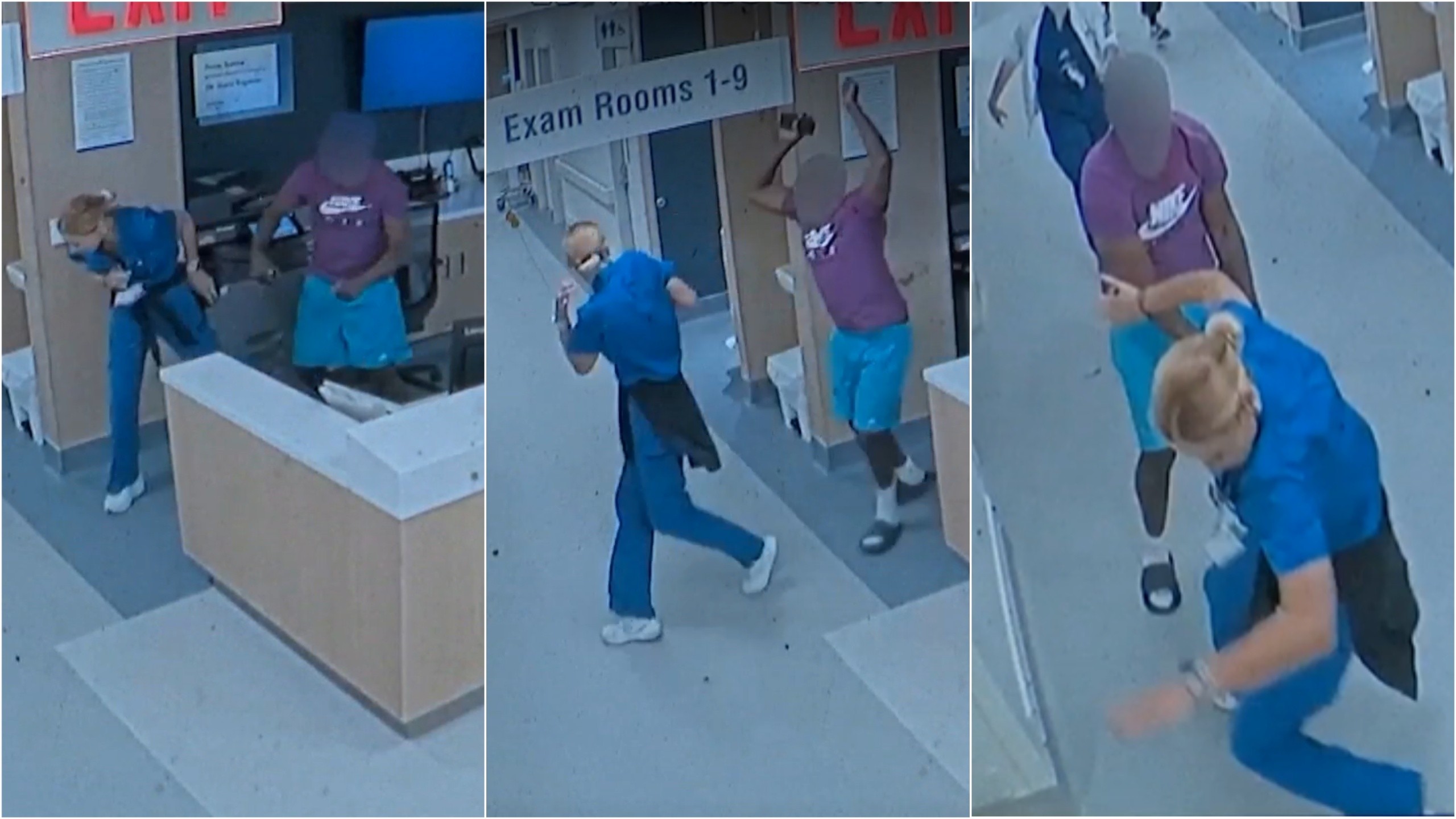 VÍDEO mostra paciente atacando enfermeira em pronto-socorro de Miami