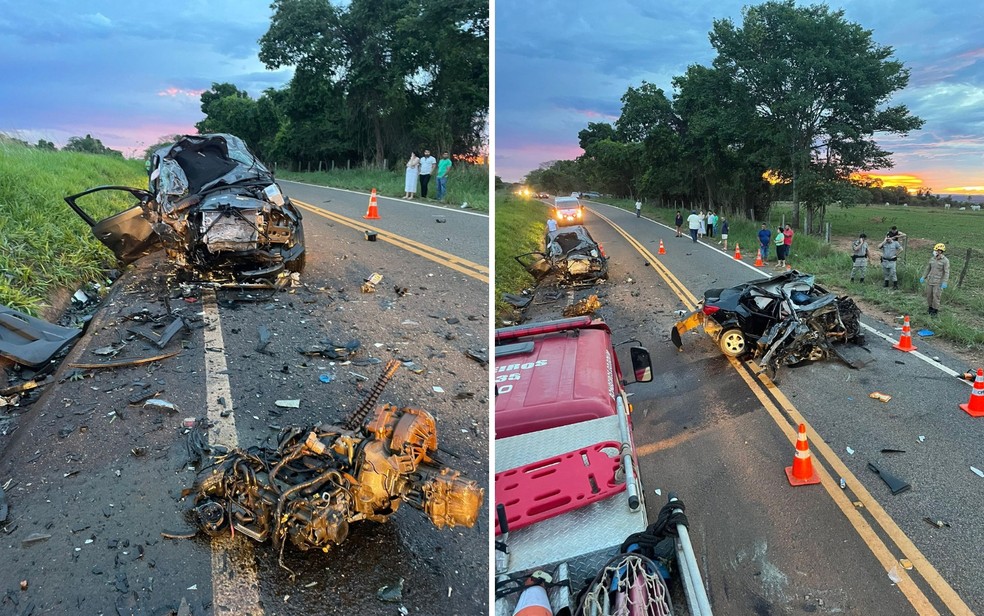 Saiba quem eram os três policiais que morreram no acidente na GO-164, em Firminópolis, Goiás — Foto: Divulgação/Corpo de Bombeiros