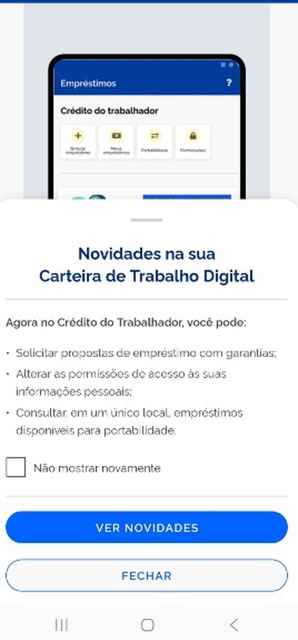 Carteira Digital do trabalhador — Foto: Reprodução