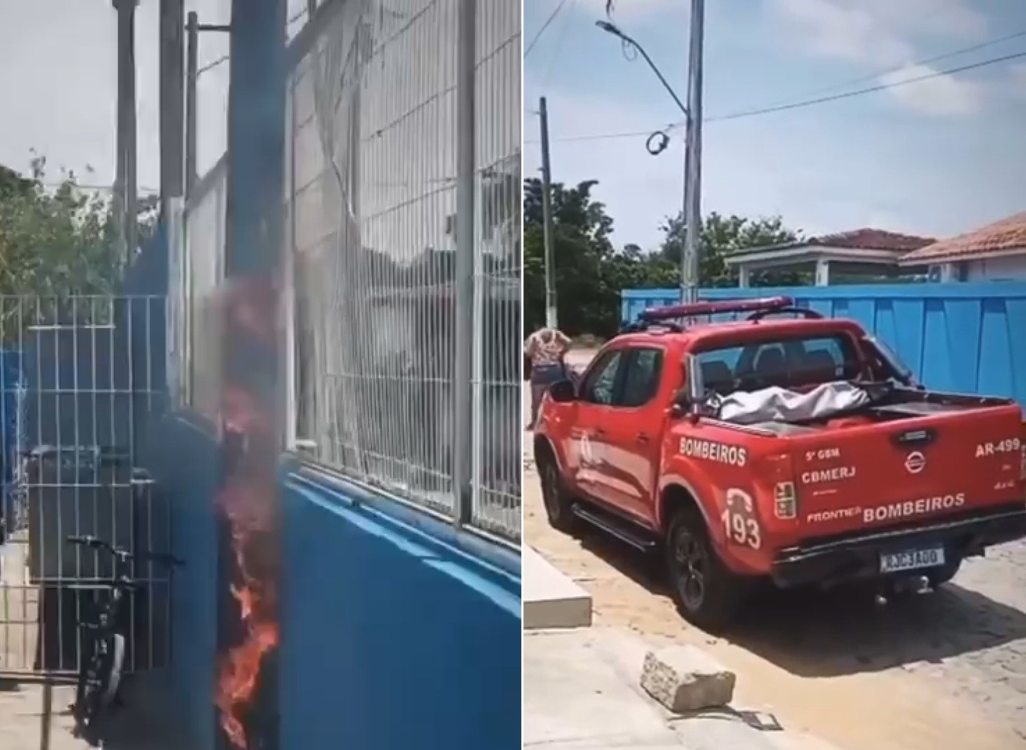Princípio de incêndio atinge escola municipal em Campos 