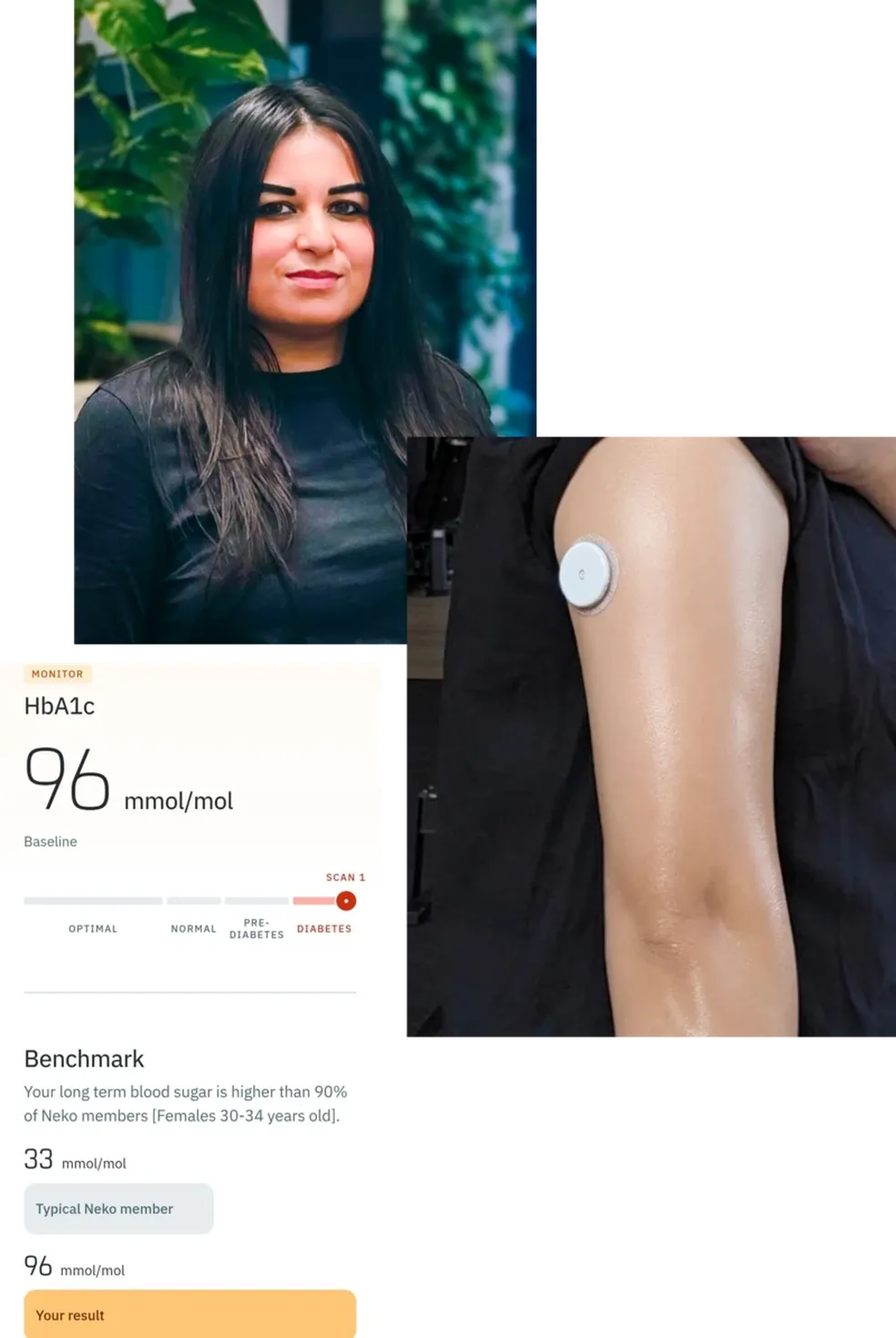 Os níveis de açúcar no sangue de Mehvish a longo prazo estavam muito elevados e ela foi diagnosticada com diabetes autoimune latente. — Foto: Mehvish