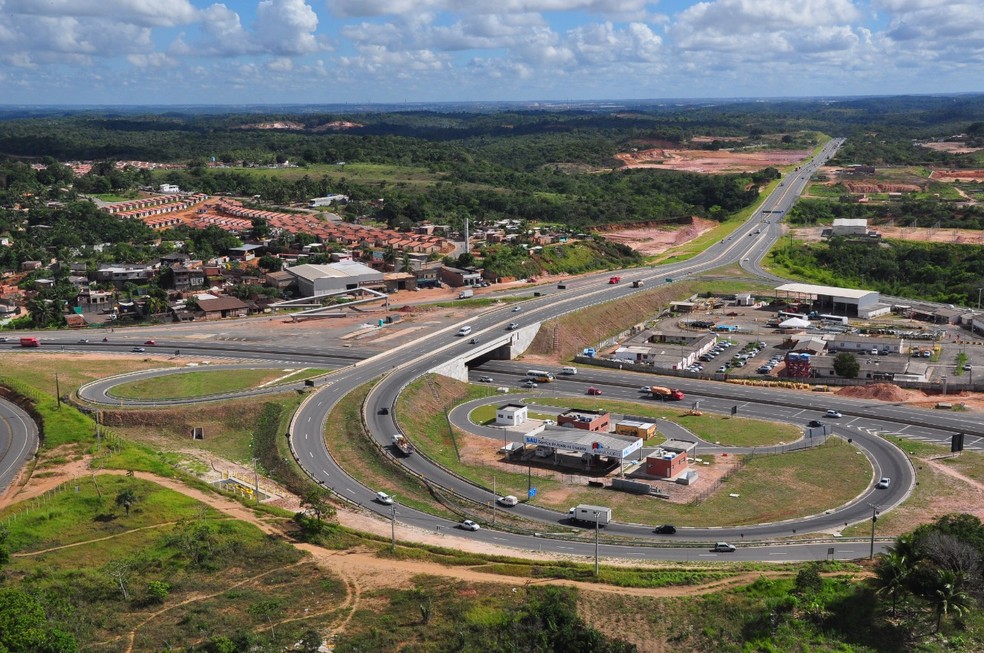 Imagem aérea da BA-093  — Foto: Divulgação/Bahia Norte