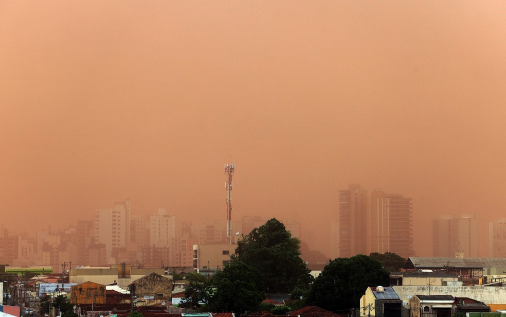 Vídeo Assustador Tempestade de areia atinge cidades de São Paulo e Minas  Gerais com rajadas de vento de 92 km/h Fenômeno foi registrado em Ribeirão  Preto, Franca, Jales, Presidente Prudente e Araçatuba (