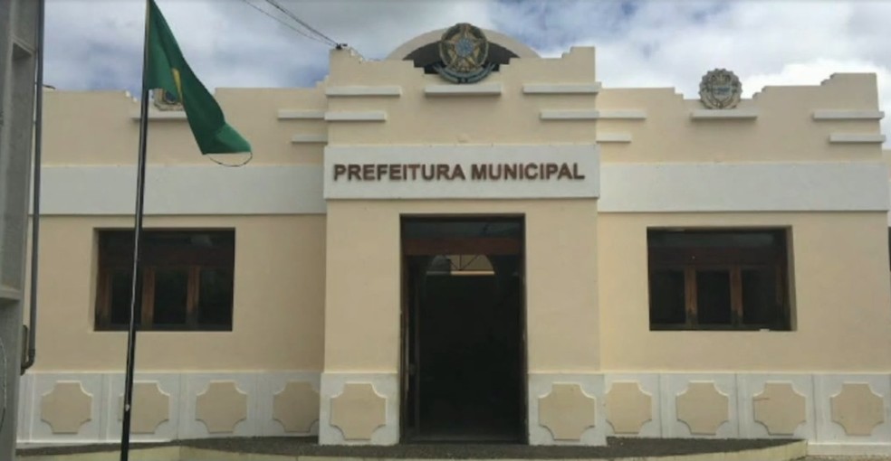 Prefeitura de São Miguel, no Oeste potiguar — Foto: Inter TV Cabugi/Reprodução