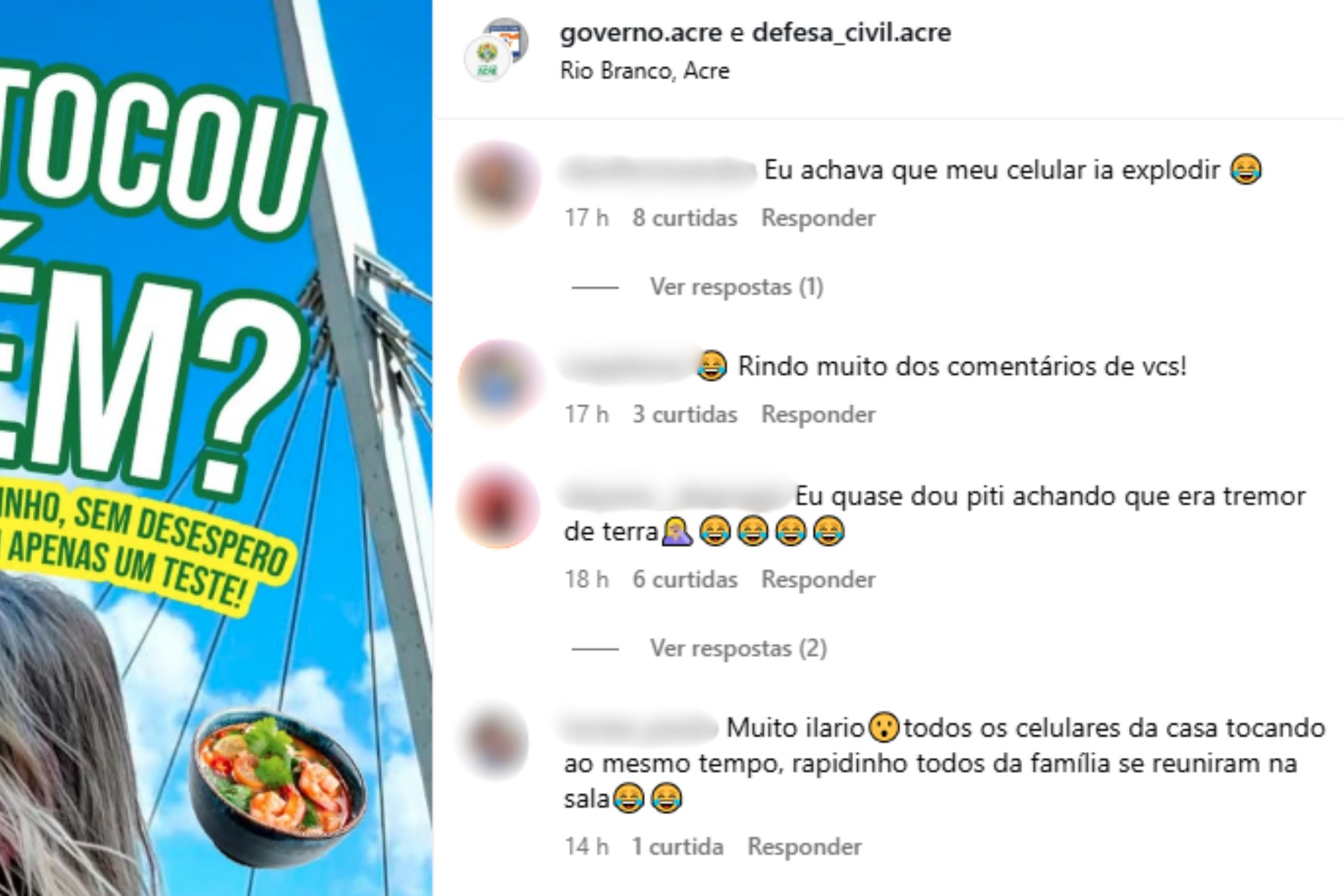 Teste de alerta da Defesa Civil assusta moradores e gera memes no Acre: 'Coração tá em dia'