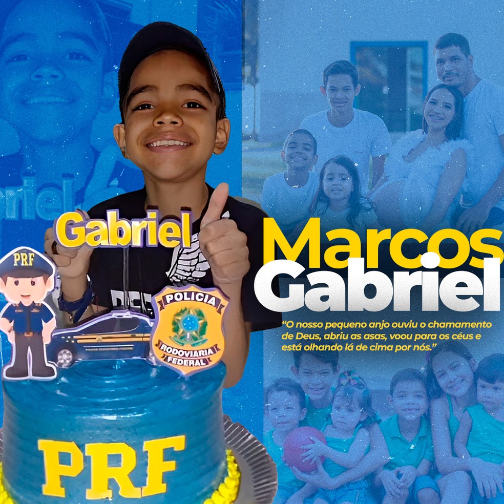 Gabriel sonhava em ser policial rodoviário quando crescesse — Foto: Arquivo pessoal