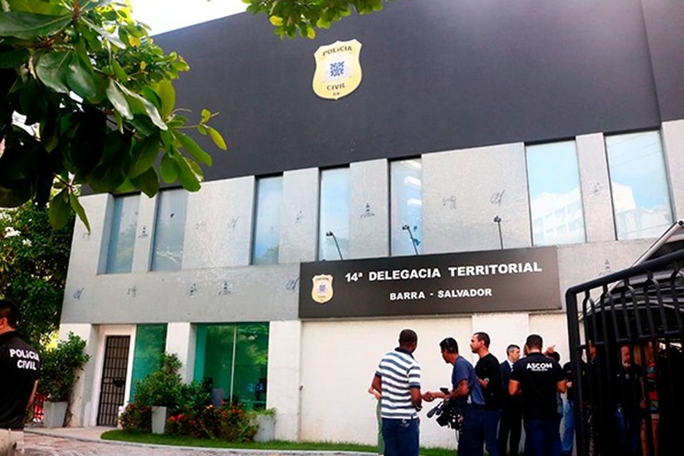 Delegacia no bairro da Barra, em Salvador — Foto: Vitor Barreto/SSP
