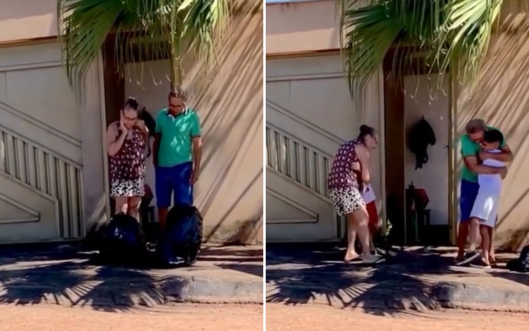 Mulher emociona web com surpresa na porta da casa dos pais após se mudar e descobrir tumor; vídeo