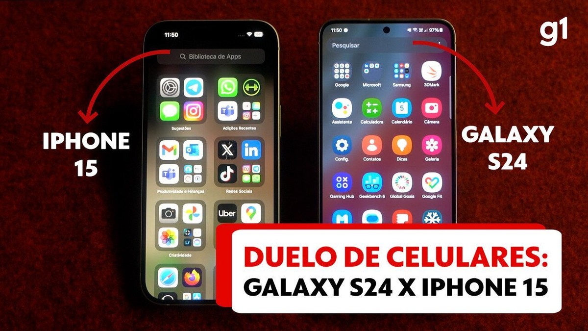 Cell phone duel: Galaxy S24 x iPhone 15