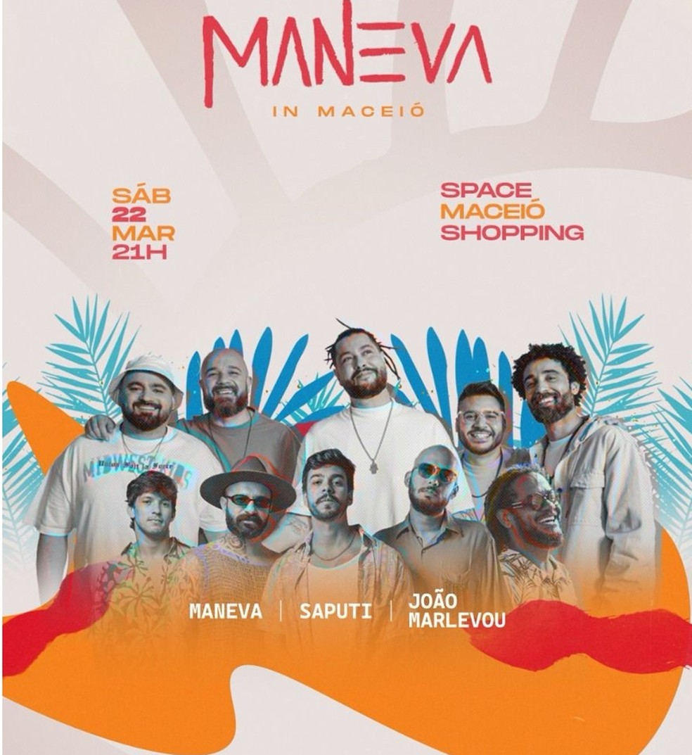 Maneva se apresenta no dia 22 de março, em shopping de Maceió — Foto: Divulgação