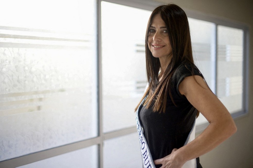 Alejandra Rodríguez foi eleita Miss Universo Buenos Aires e disputará concurso nacional — Foto: Marcos Gomez/AFP