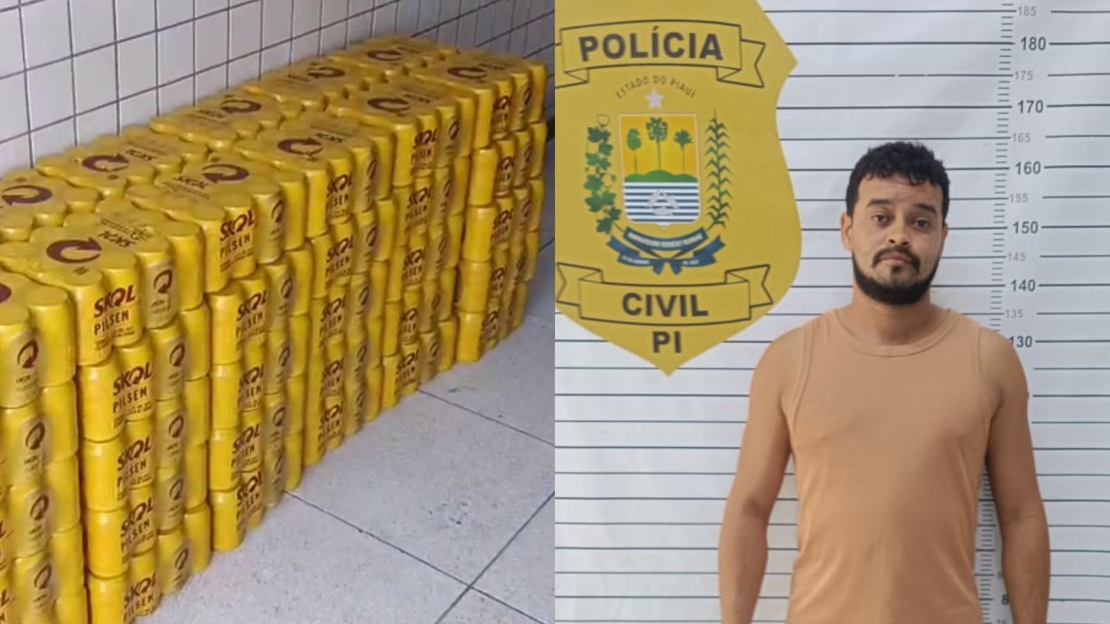 Dono de depósito de bebidas é preso com mais de 100 fardos de cerveja furtados no PI