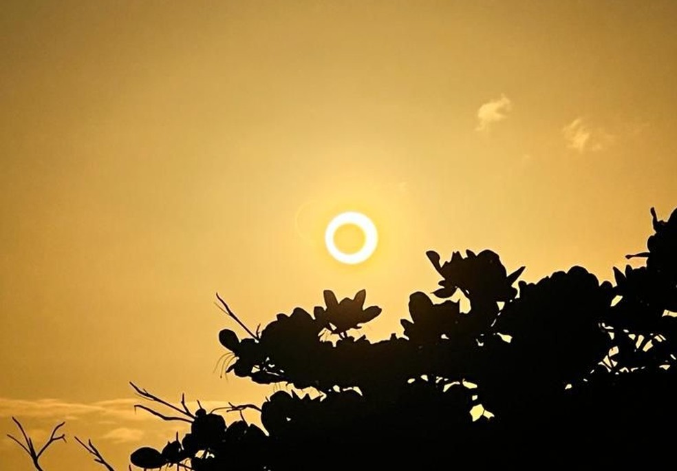 Eclipse solar visto de Natal — Foto: Wild Nascimento