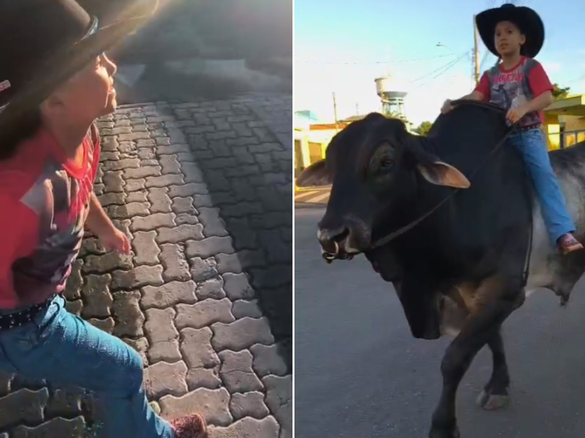VÍDEO: 'Boiadeirinha' realiza sonho ao ser buscada na escola por touro de estimação no interior de SP