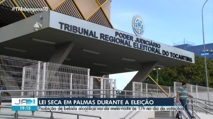 Lei Seca proíbe venda e consumo de bebidas alcoólicas durante eleição em Palmas