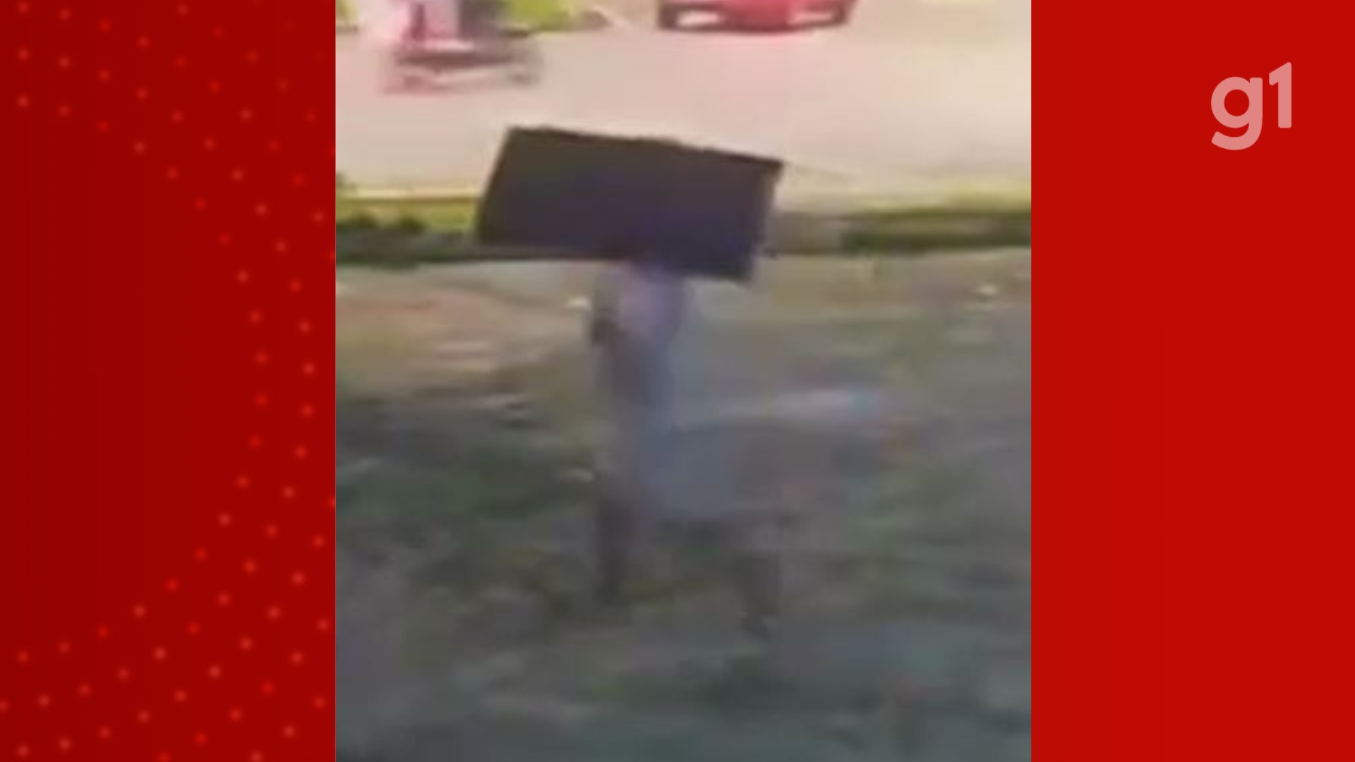 VÍDEO: Homem é preso após furtar TV de igreja no Olho d’Água, em São Luís; ele foi flagrado carregando o televisor