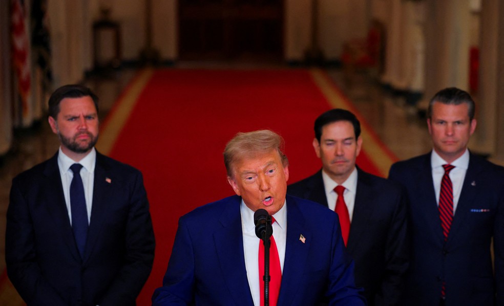Trump fala de ataques dos EUA ao Irã — Foto: Carlos Barria/Reuters