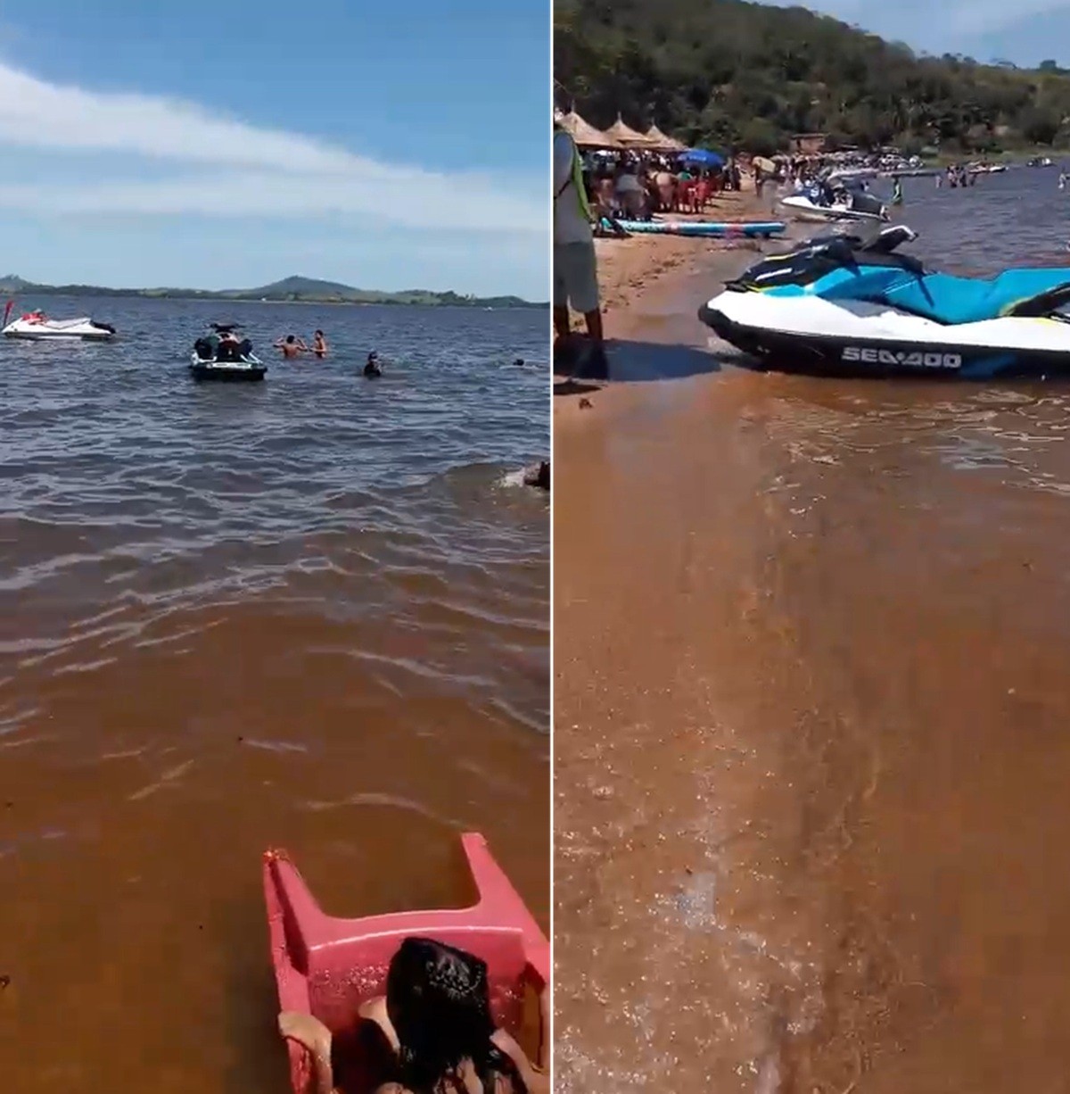 Moradora denuncia uso irregular de motos aquáticas na Lagoa de Cima, em Campos