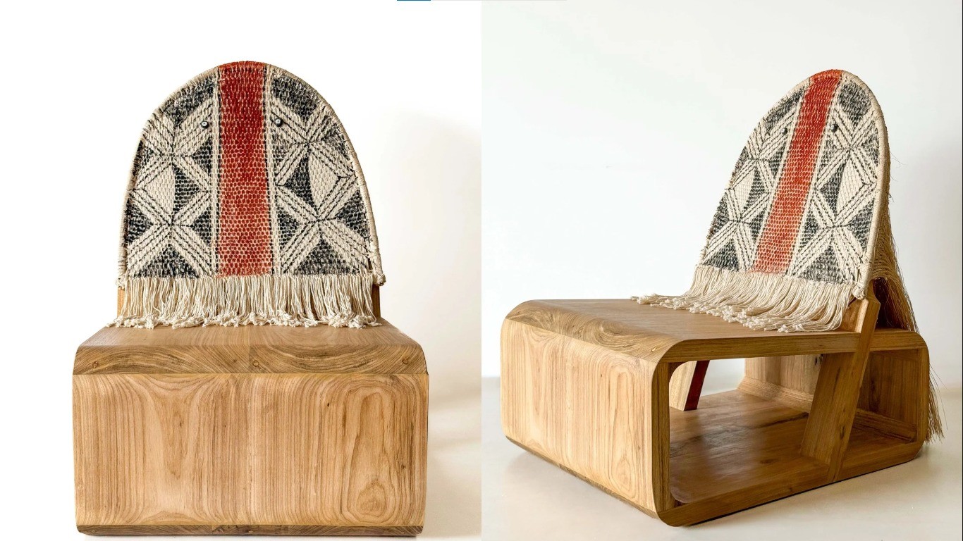 Poltrona inspirada na cultura indígena de MT vence prêmio internacional de design em Paris