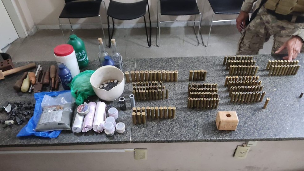 Munições apreendidas durante operação contra rifa de armas no interior do RN — Foto: Polícia Civil/Divulgação