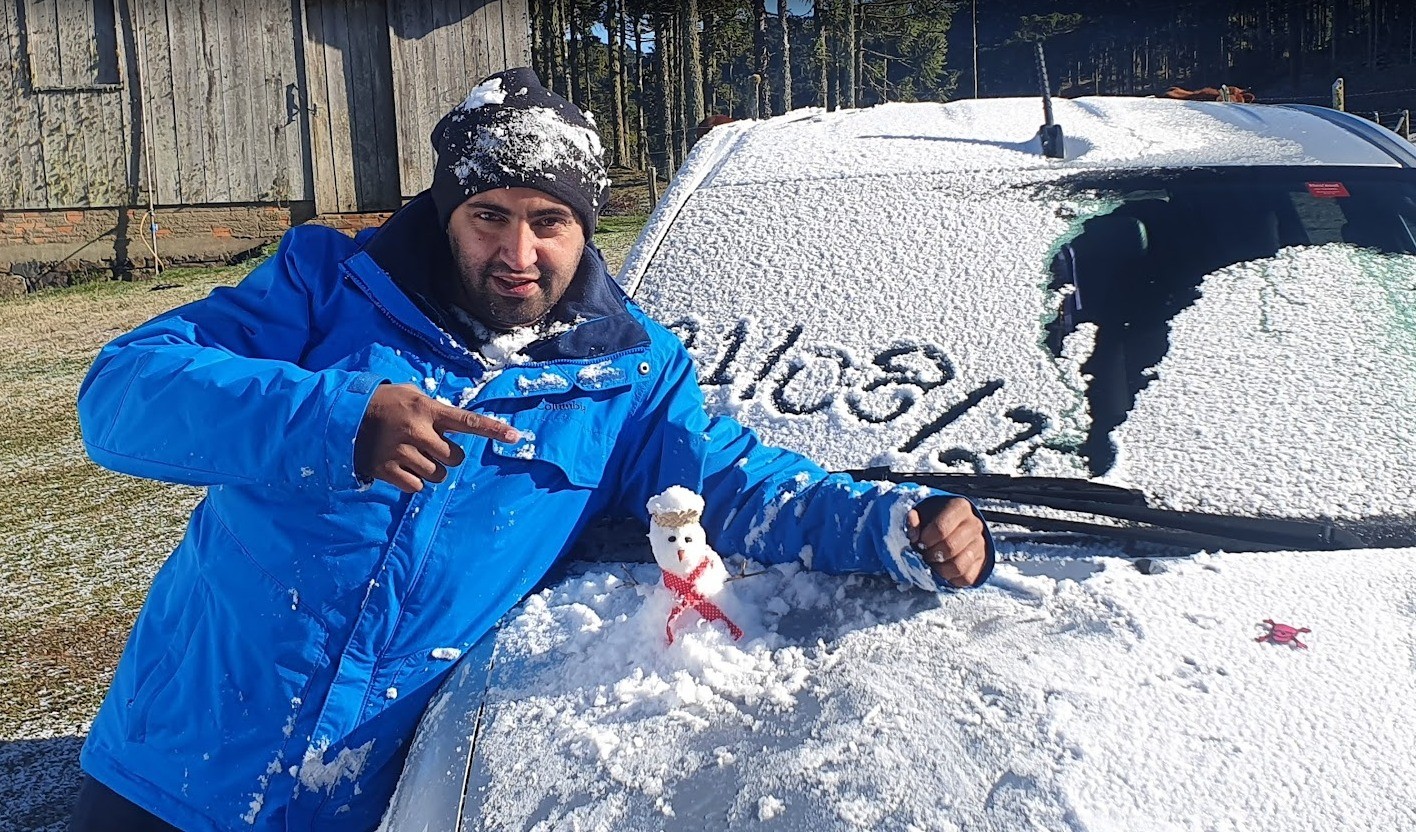 Fotógrafo 'caçador de frio' espera 'grande espetáculo' com queda das temperaturas em SC: 'Neve não é surpresa, é tradição'