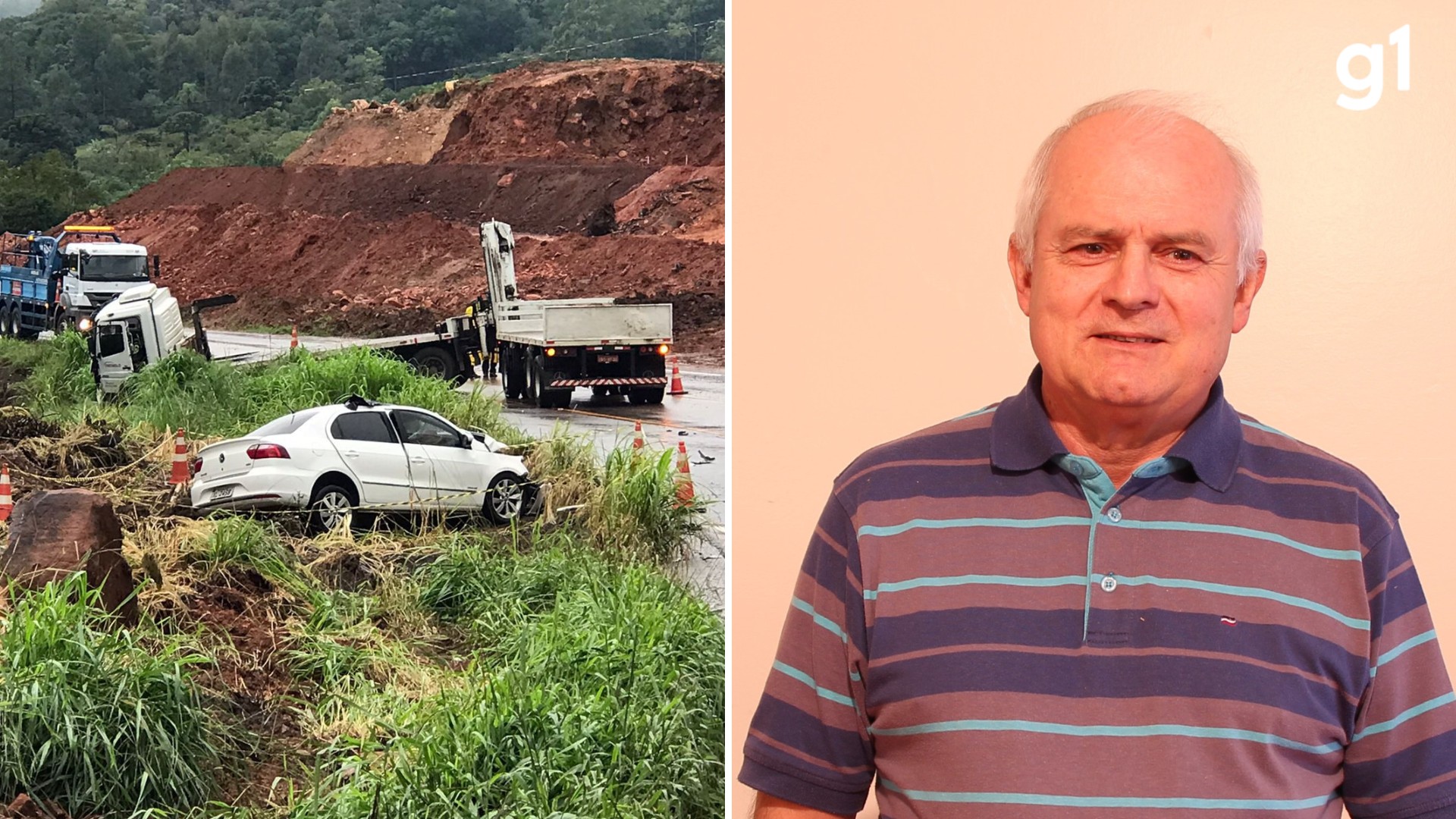 Padre morre em acidente entre carro e caminhão na RS-287 após ficar preso nas ferragens