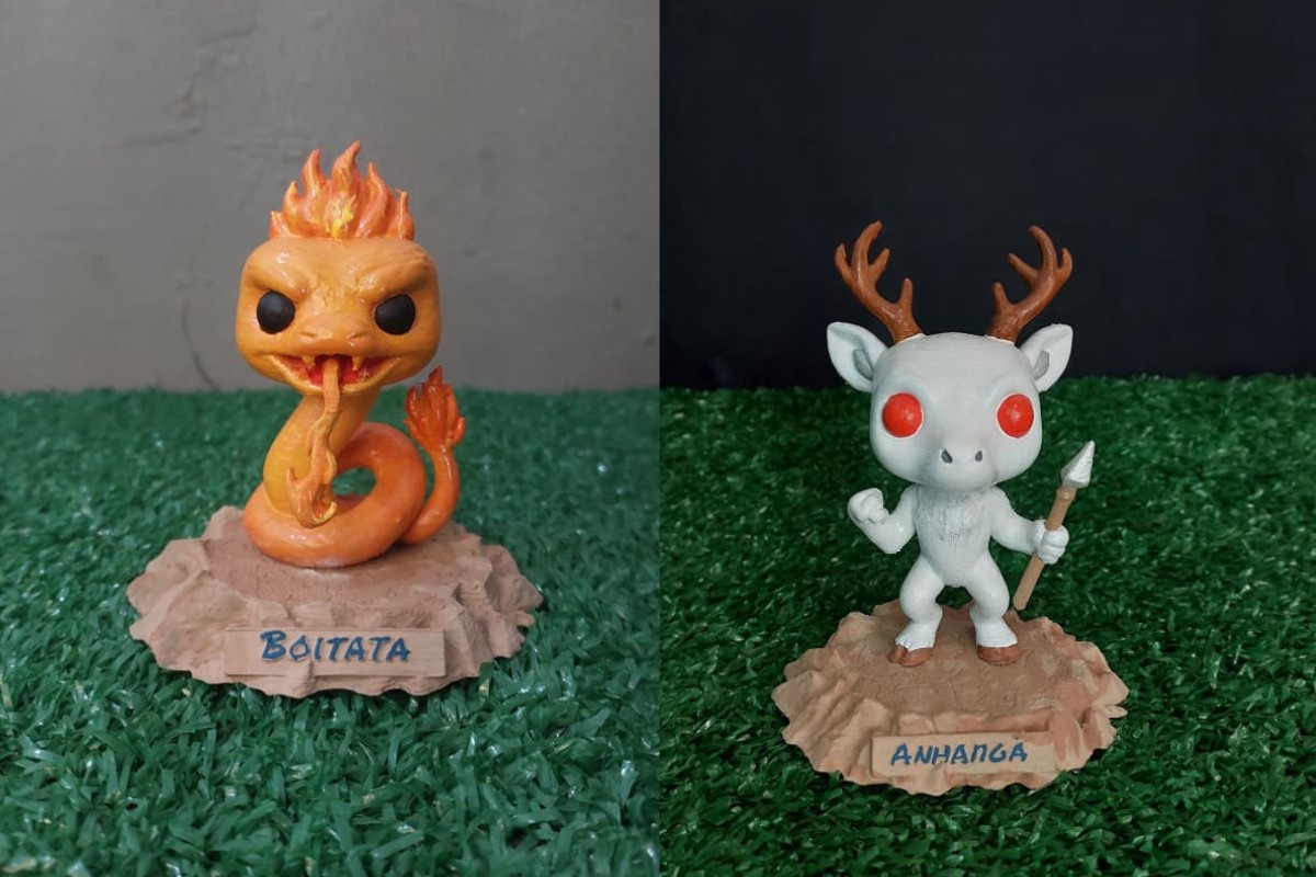 Artesão cria bonecos colecionáveis inspirados no folclore brasileiro por impressão 3D: 'Sensação de pertencimento'