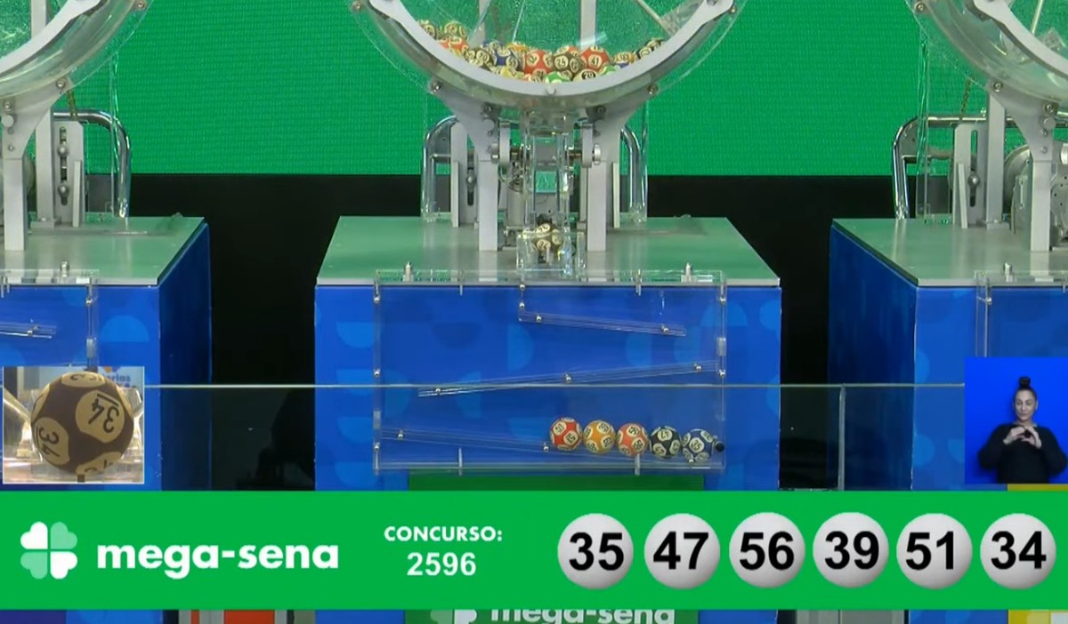 Mega-Sena, concurso 2.596; ninguém acerta as seis dezenas, e prêmio vai a R$ 57 milhões