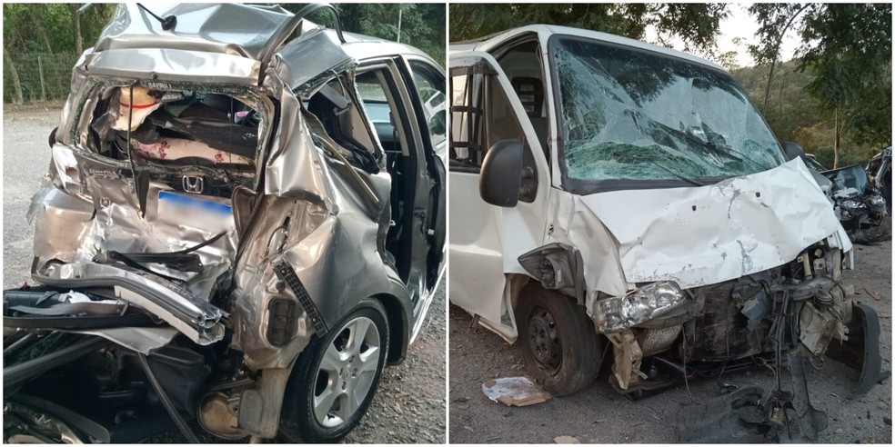 Acidente entre carro e utilitário em Araçariguama deixou um morto — Foto: São Roque Notícias/Reprodução