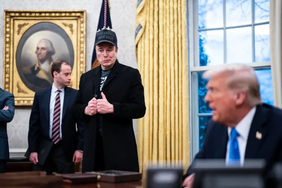 Elon Musk vem se destacando por sua proximidade com Donald Trump — Foto: Getty Images/BBC