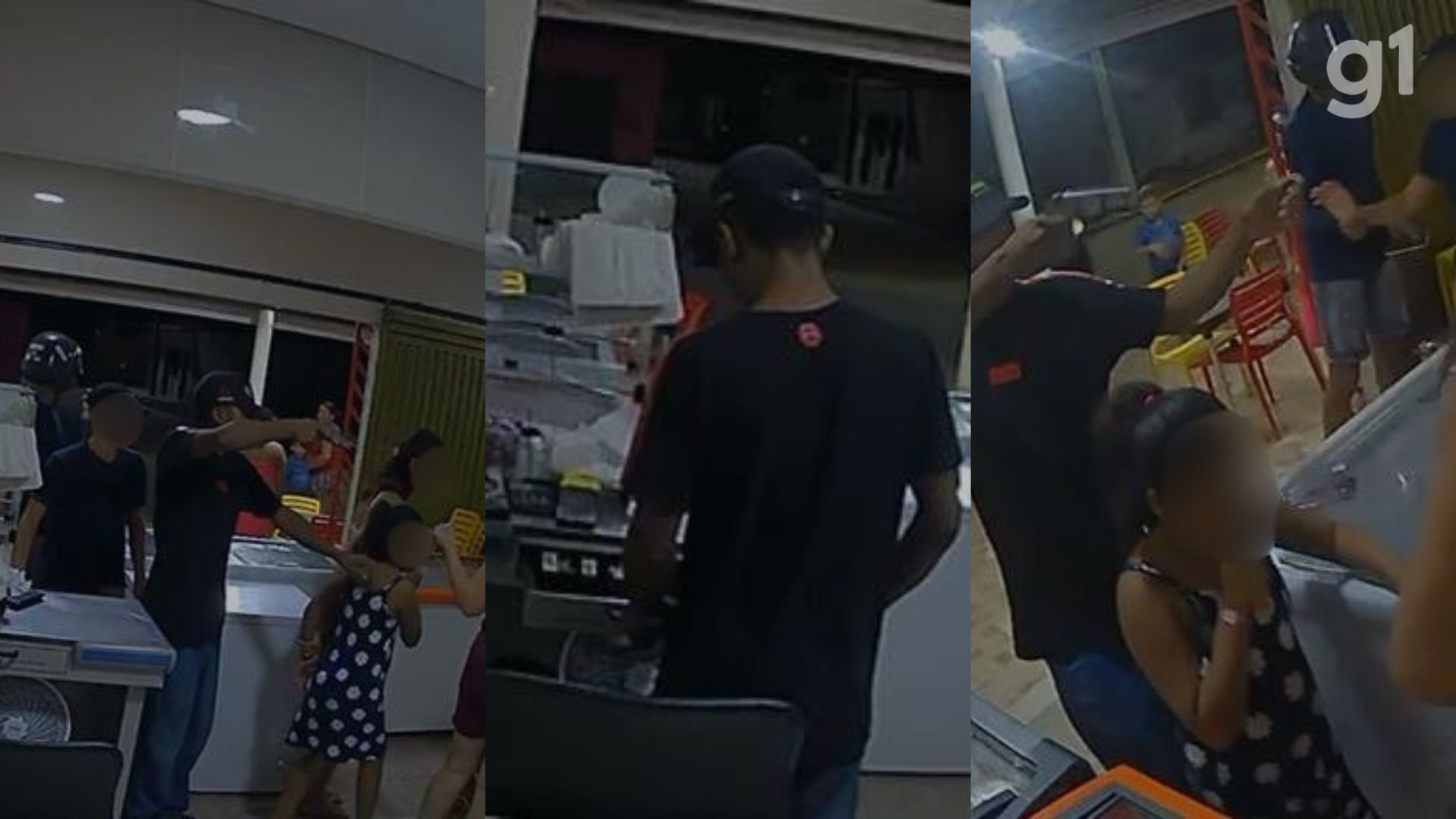 Dupla armada assalta sorveteria em Santa Inês, e câmeras de segurança registram ação