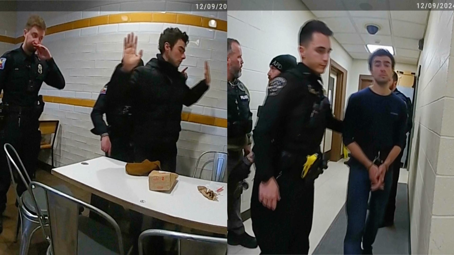 VÍDEO: Novas imagens mostram Luigi Mangione, que matou CEO em Nova York, ao ser preso 