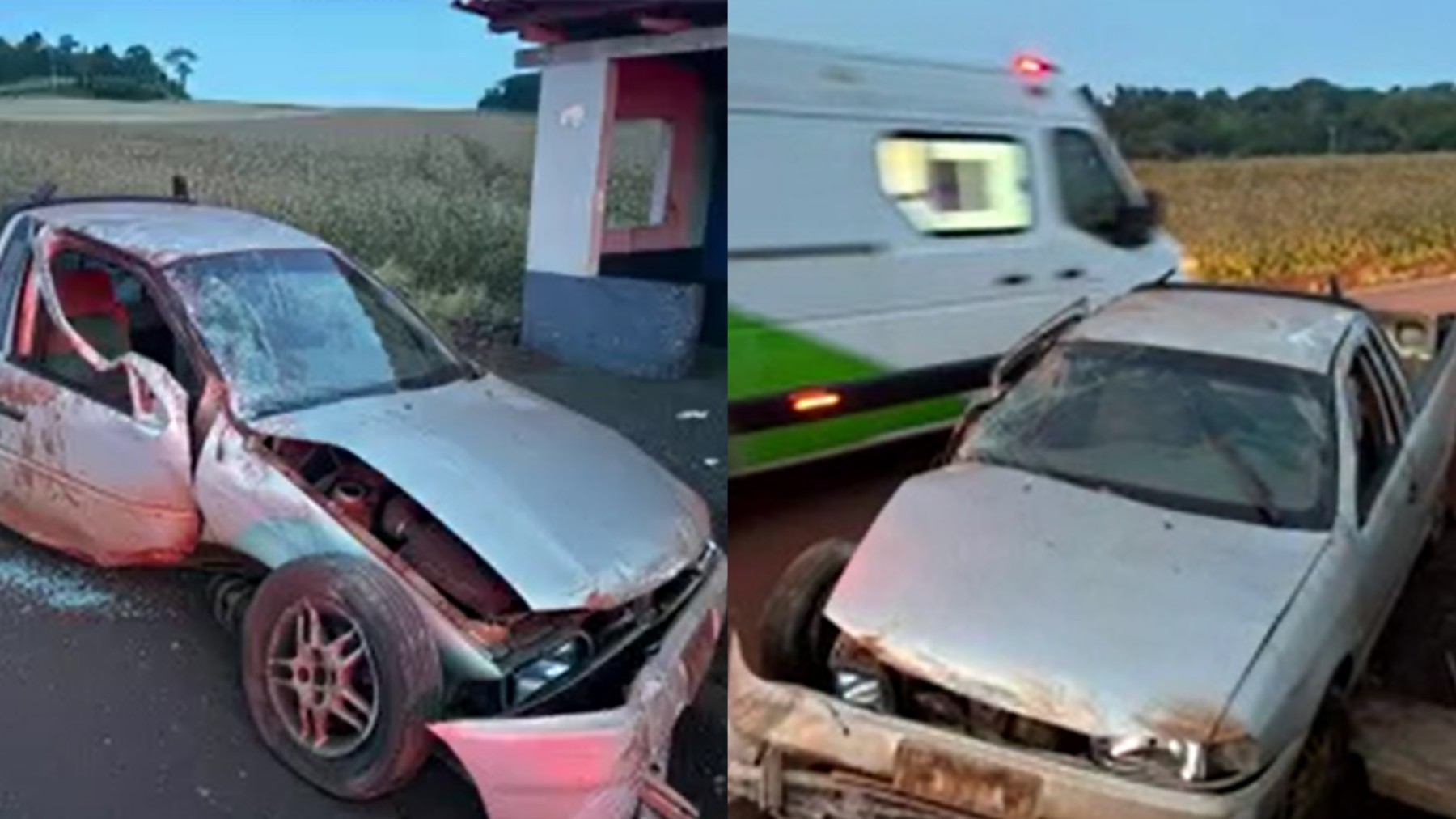 Depois de esfaquear homem, motorista embriagado persegue vítima a caminho do hospital e provoca capotamento de carro, no Paraná