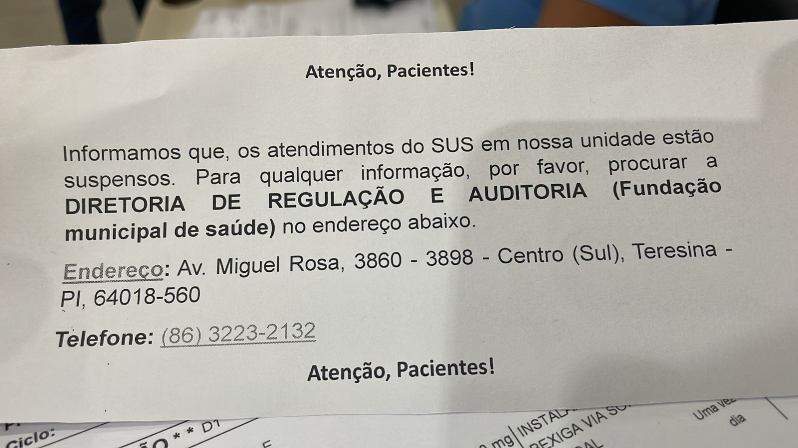 Hospital São Marcos suspende atendimentos a pacientes do SUS; pacientes oncológicos
