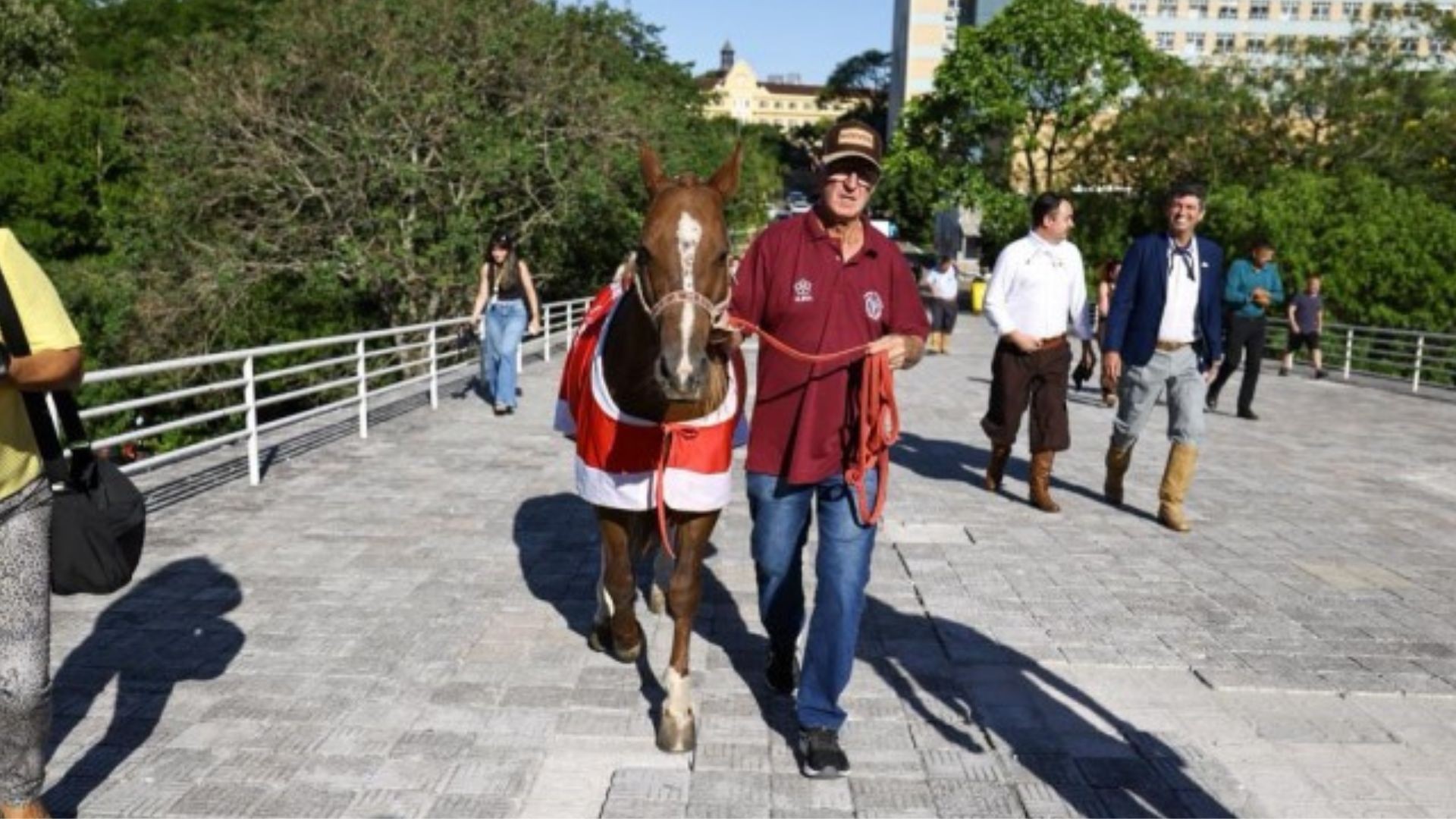 Cavalo Caramelo participa de evento com governador do RS em Porto Alegre