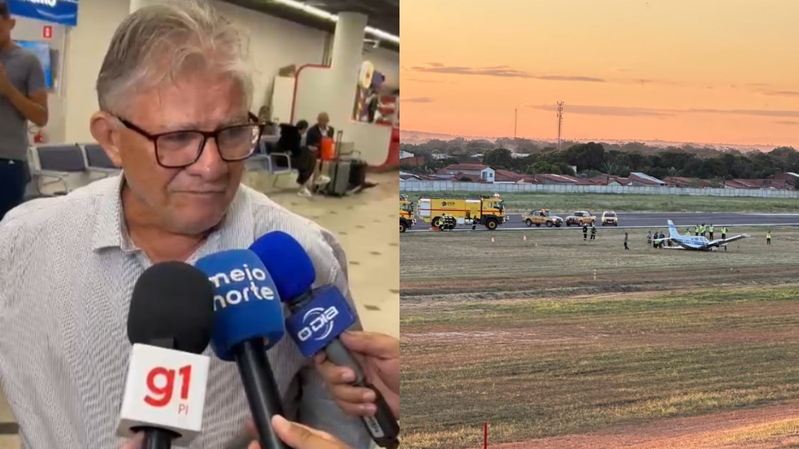 Vídeo: pai vai ao aeroporto de Teresina para ver filho antes de velório da mãe e descobre desvio de voo após interdição de pista: 'Só queria vê-lo'